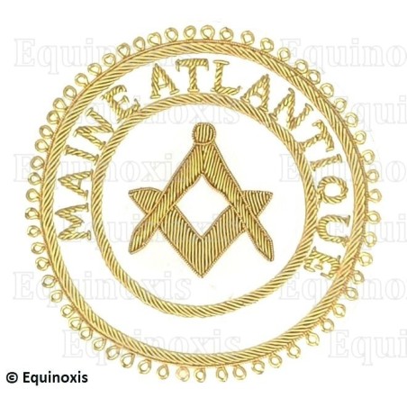 Badge / Macaron GLNF – Grande tenue provinciale – Assistant Grand Maître – Maine Atlantique – Brodé main